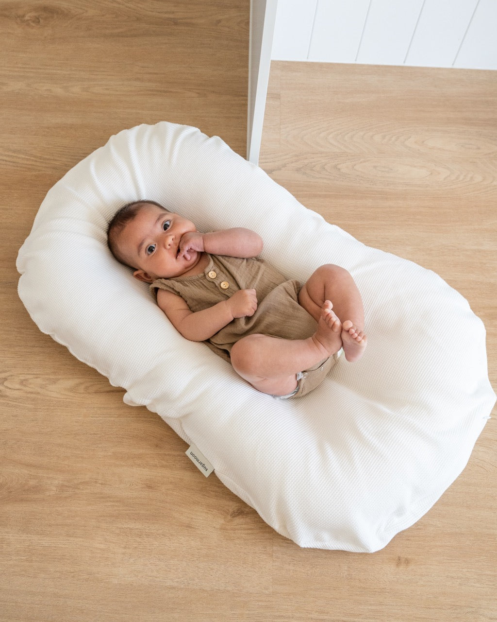 Cotton Waffle Lounger Cover | Milk